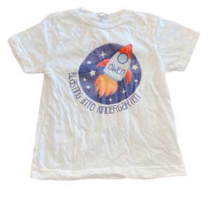 Owen Blasting into Kindergarten Shirt Size Extra Small